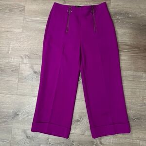 Topshop Magenta Wide Leg Pants